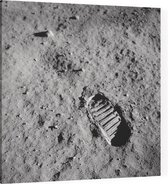 Astronaut footprint (voetafdruk op maanoppervlak) - Foto op Canvas - 40 x 40 cm
