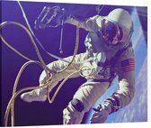 Astronaut Gemini 4 first in outer space (ruimtevaart) - Foto op Canvas - 40 x 30 cm