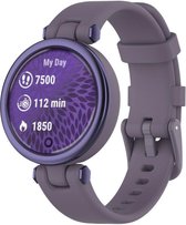 Siliconen Smartwatch bandje - Geschikt voor Garmin Lily siliconen bandje - paars - Strap-it Horlogeband / Polsband / Armband