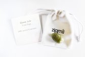 Ziamli yoni ei S (30*20 mm) - 100% groene jade - Massage ei - Yoni egg green jade - Drilled
