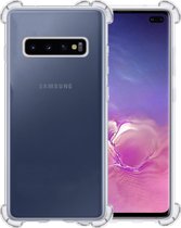 Hoesje voor Samsung Galaxy S10 Plus Transparant Siliconen Shock Proof - TPU Case met verstevigde randen