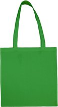 5 Katoenen tasjes green 38x42cm lange hengels