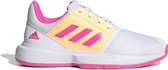 adidas Courtjam xJ  Sportschoenen - Maat 32 - Meisjes - wit/roze/oranje
