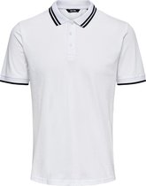 Only & Sons Alberto Slim  Poloshirt - Mannen - wit