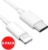 USB C naar Lightning kabel geschikt voor Apple iPhone (12,13) & iPad- oplader kabel - lader - kabel - oplader - 8-PACK