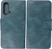 OnePlus Nord CE 5G Hoesje - Portemonnee Book Case - Kaarthouder & Magneetlipje - Kunstleer - Blauw