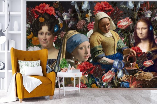Papier peint - Collage de Papier peint photo - Peinture - Maîtres anciens - Fleurs - Largeur 360 cm x Hauteur 240 cm