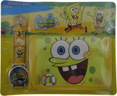 Spongebob portemonnee lach + horloge boer