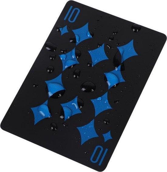 Luxe Speelkaarten Waterdicht - Poker Kaarten Waterdicht - Waterdicht Speelkaarten - Blauw / Zwart
