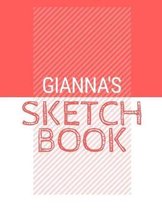 Gianna's Sketchbook: Personalized red sketchbook with name