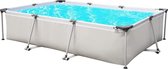 | zwembad| tuin bad|Rechthoekig opstelzwembad, tuinzwembad met metalen frame, 300 x 207 x 65 cm - grijs