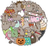 Cartoon Cat Stickers - Schattige Katten Stickers - 50 stuks voor laptop, muur, journal, etc.