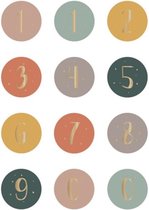 Sluitsticker Leeftijd Sticker Cijfers 0 1 2 3 4 5 6 7 8 9 | Pastelkleuren | Traktatiezakje | Envelop stickers | Cadeau - Gift - Cadeauzakje - Traktatie | Chique inpakken | Verjaardag - Feest - Birthday | DH Collection