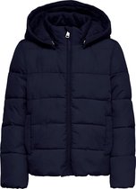 Only winterjas meisjes - donkerblauw - KONsydney - maat 122/128