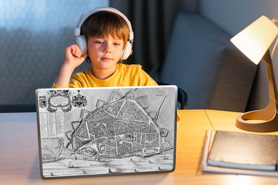 Autocollant pour ordinateur portable - 13,3 pouces - Plan de la ville - Nimègue - Antique