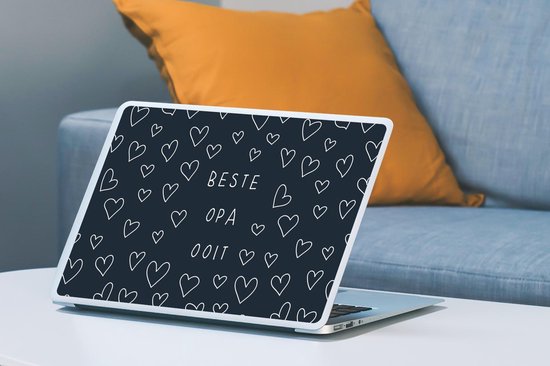 Autocollant pour ordinateur portable - 15,6 pouces - Proverbes - Cadeau de la Vaderdag - Grand-père - Citation - Meilleur grand-père de tous les temps - 36x27,5cm - Autocollants pour ordinateur portable - Skin pour ordinateur portable - Housse