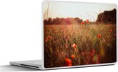 Laptop sticker - 17.3 inch - Zonsondergang - Bloemen - Rood - 40x30cm - Laptopstickers - Laptop skin - Cover