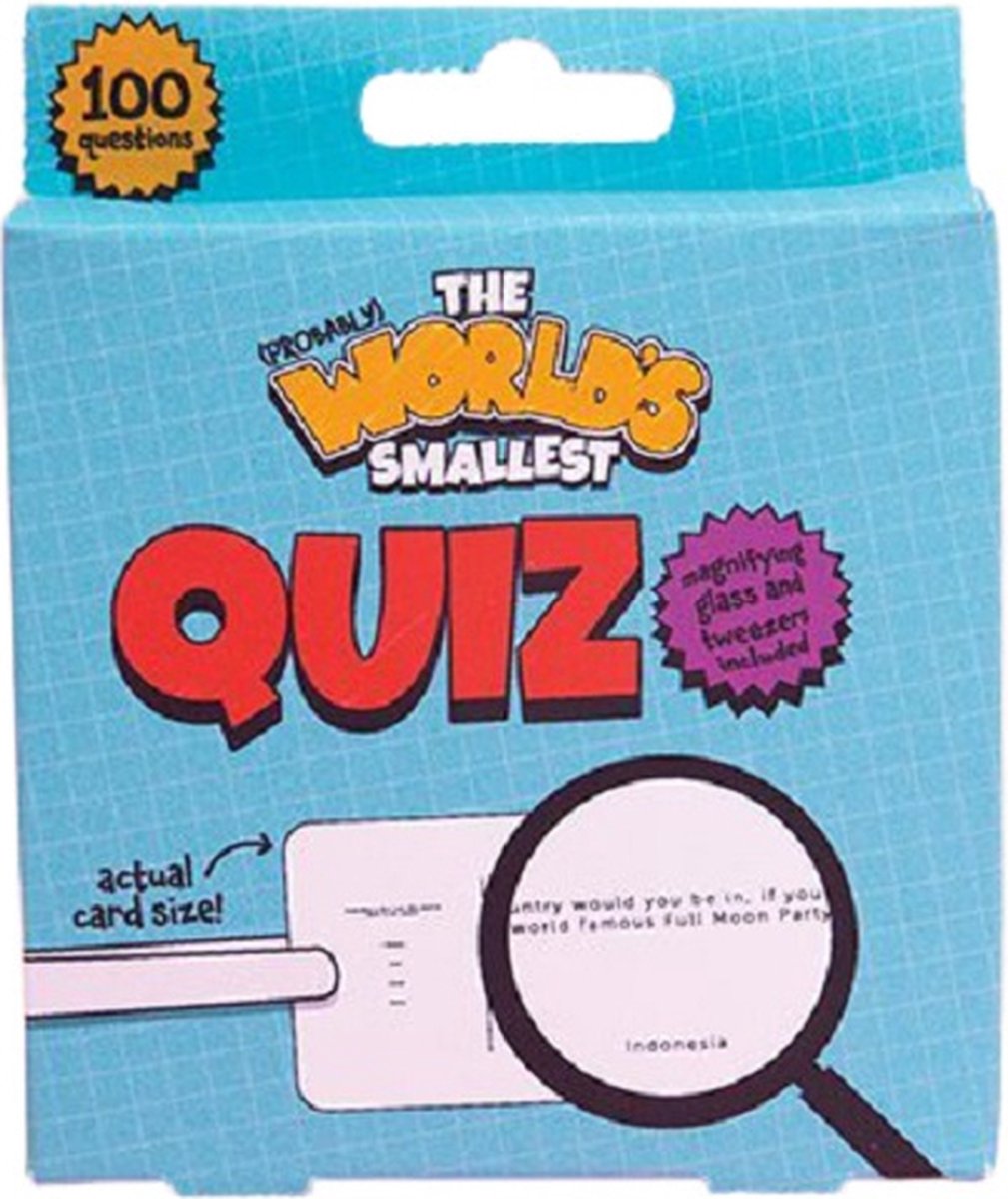Fizz Creations Quiz Worlds Smallest Papier Blauw 102-delig | Games | bol.com