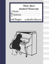 Music Sheet Standard Manuscript -108 Pages 12 Staffs - Staves