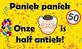 Abraham spandoek| 250cm x 150cm / 50 jaar / versiering / ringen om de 50cm