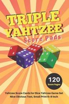 Triple yahtzee score pads