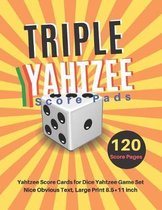 Triple yahtzee score pads