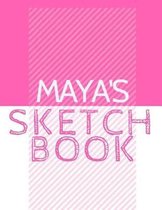 Maya's Sketchbook: Personalized Crayon Sketchbook with Name