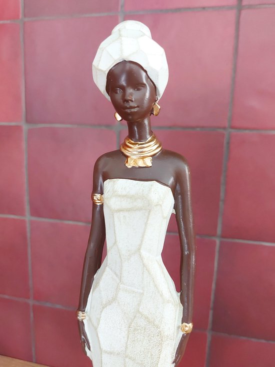 Beeld - Afrikaanse - Vrouw - Hoogte 42 cm