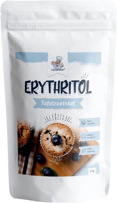 Foto: Lowcarbchef erythritol 1 kg suikervervanger 100 natuurlijke suikervervanger zonder calorie n