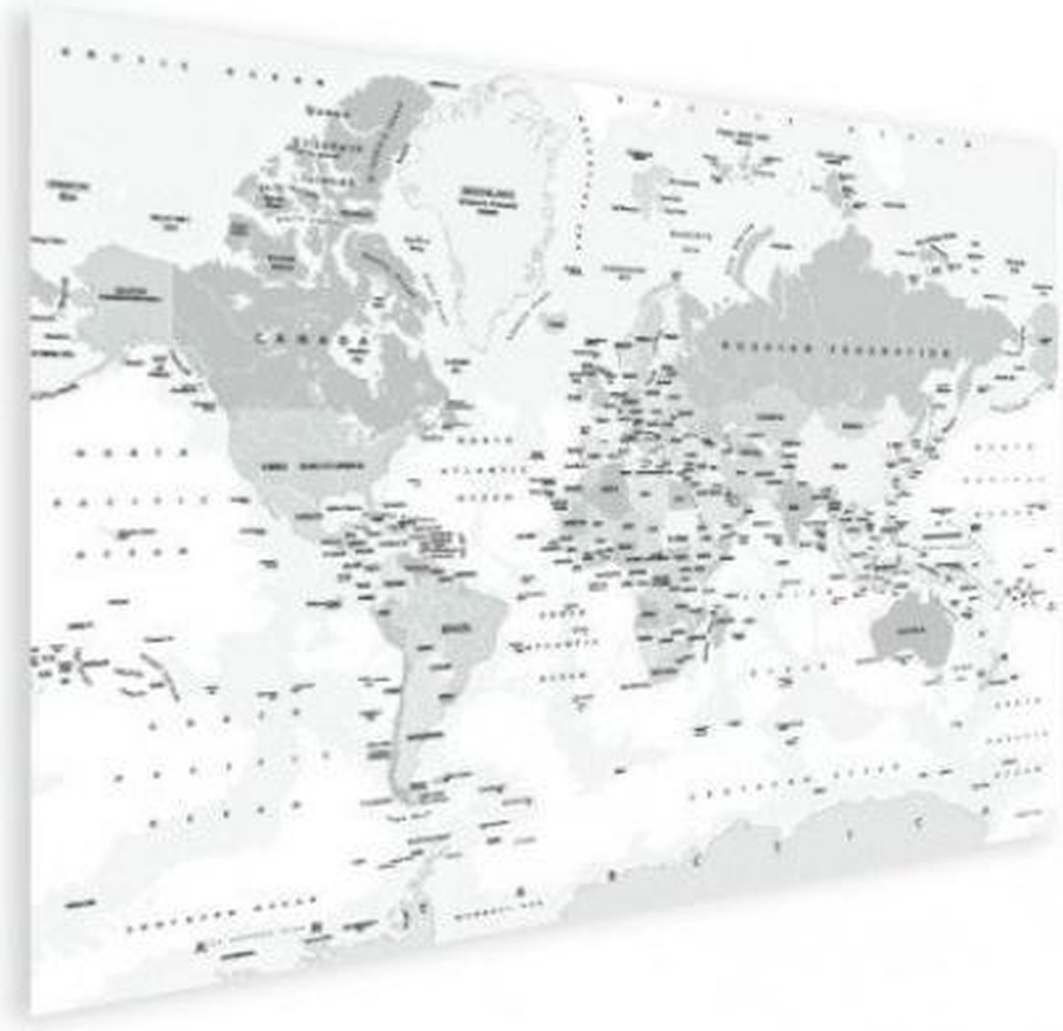 Gouden Wereldkaart - Poster op fotopapier