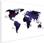 Wereldkaart Stars And Continents Paarstint - Poster 60x40