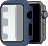 Apple Watch Hoesje met Screenprotector gehard glas - 40mm - Blauw