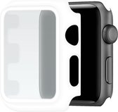 Telefoonglaasje Hoesje met screenprotector - Geschikt voor Apple Watch 1\ Apple Watch 2\ Apple Watch 3 - 38mm - Wit