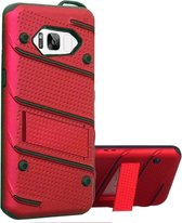 Hoesje met Standaard - Armour Stand - Telefoonhoesje voor Samsung Galaxy S8 Plus/Duos - Rood