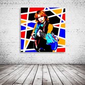 Chrissie Hynde Pop Art Poster - 90 x 90 cm Fotopapier Mat 180 gr - Popart Wanddecoratie