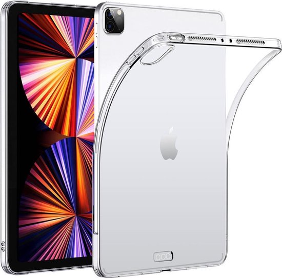 4UBonLife iPad 9,7 inch 6e/5e generatie 2018 2017 hoes, transparant, licht, vergeelt niet, harde acryl achterkant, schokbestendig, voor iPad 5/6, helder