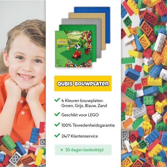 Complete Set geschikt voor LEGO - 4 Stuks - Groen, Grijs, Blauw, Zand -... | bol.com