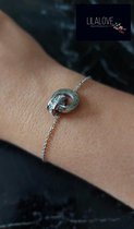 Armband Dames- Stainless Steel Zilver- Romeinse Cijfers- Strass- Vrouw- LiLaLove
