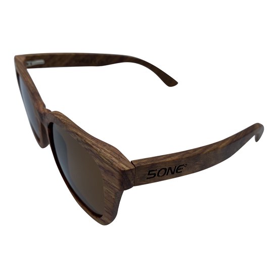 5one® Rome Kosso hout zonnebril met bruine lens - zonnebril voor dames van 5one® — afbeelding 5