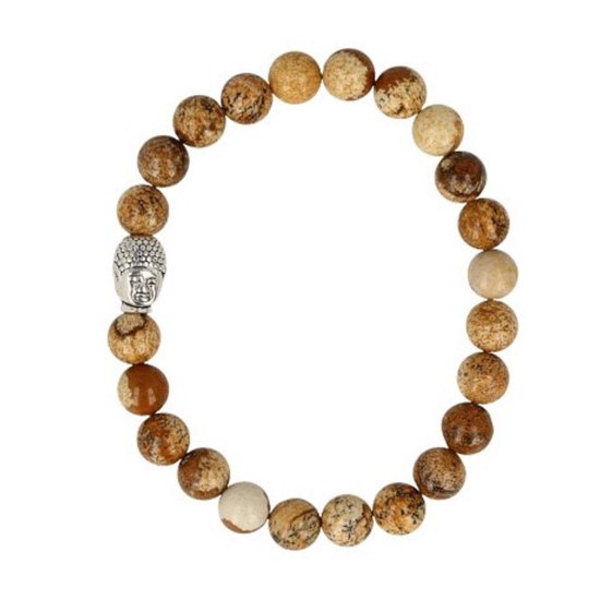 Boeddha Armband Mannen & Vrouwen - 8mm Natuurstenen Kralen - Yoga & Meditatie