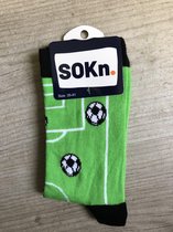 SOKn. trendy sokken "VOETBAL" 35-41  (Ook leuk om kado te geven !)