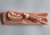 Le Sjalerie Haarband met strik Zalm- kleur Hoofdband