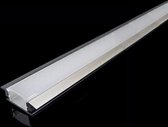 2m aluminium profiel voor LED-strip opaque witte kap