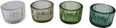 Waxinelichtjes houders MAXIM - Multicolor - Glas - 5,5 cm