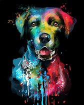 Schilderen op Nummer Hond Volwassenen & Kinderen - Kleuren op Nummer - Paint by Number - Hobbypainting.nl®