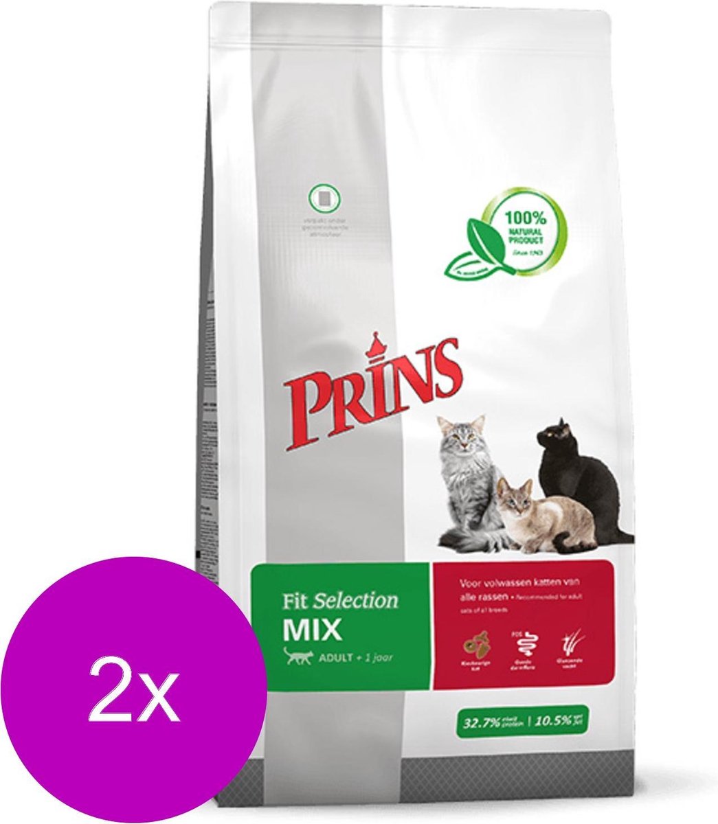 Prins Prins Kattebrokjes - Kattenvoer - 2 x Mix 10 kg