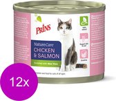 Prins Naturecare Cat Poulet & Saumon - Nourriture pour chats - 12 x 200 g