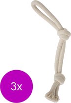 Adori Flostouw Katoen Wit - Hondenspeelgoed - 3 x 40 cm