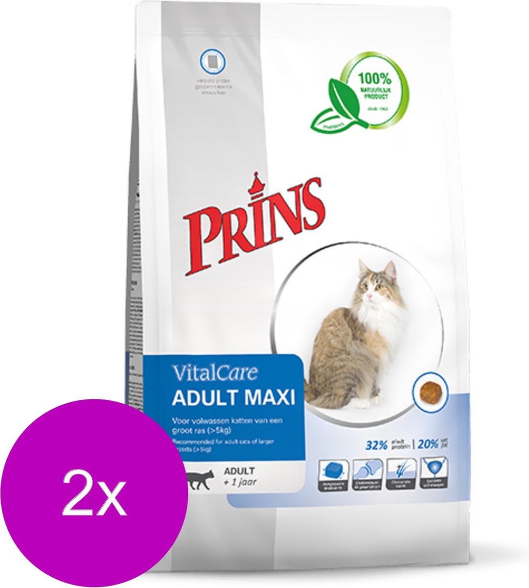 Prins Prins Vitalcare Cat Adult Maxi Gevogelte - Kattenvoer - 2 x 10 kg