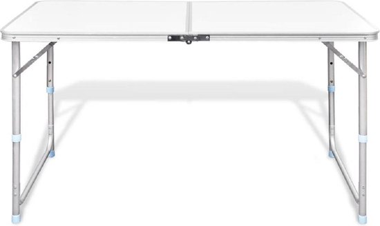 Camping tafel 120x60cm aluminium, kleur wit, kamperen van Camp — afbeelding 2